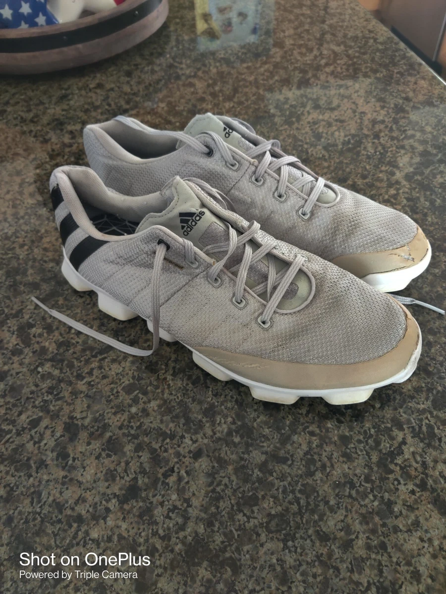 Adidas 2013 CrossFlex Flex Golf Shoes White Tan Men s size 13 Box8