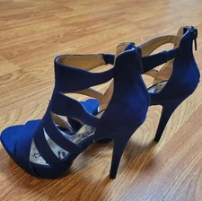  Drash Women's Fashion Heels Blue, Size 5,5