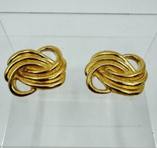 VINTAGE SIGNED BLUETTE MADE IN FRANCE PAIR OF GOLD TONE SHOE CLIPS