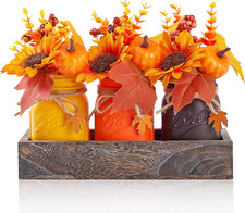 Mason Jar Fall Thanksgiving Centerpieces for Tables Fall Thanksgiving Table D...