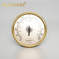 Cigar Hygrometer Round Hygrometer for Cigar Humidor Cigar Box Cigar Cabinet Gold