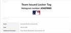 MLB Authenticated - Wily Peralta KC Royals 2019 Spring Training Locker Tag — photo 7