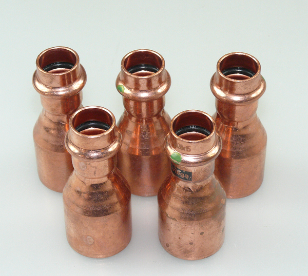 5 X Viega Profipress ReduzierstÜCk 28 Mm X 15 Mm Sanpress Pressfittinge 296469-image