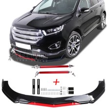 For Ford Edge Sport St Front Bumper Lip Splitter Accessories Strut Rods Glossy
