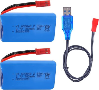 3.7v 780mah 25C Lipo Battery + USB cable for WLtoys V686 V626 V636 Q222 RC Drone