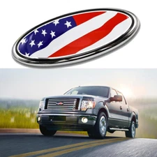 9" US Flag Oval Emblem Badge For Ford F150-F350 FRONT GRILL Tailgate Accessories