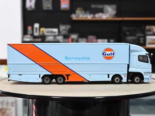 CR Tarmac 1:64 Fuso Blue Gulf Racing Truck Model Diecast Metal Car - Picture 2 of 10