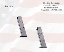 LOT of (2) Mec-Gar Beretta 84 Cheetah .380 ACP 10rd Nickel Magazine - MGPB8410N