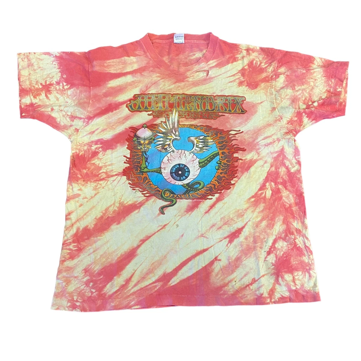 Vintage Jimi Hendrix Experience Tie Dye T Shirt 1989 Flying