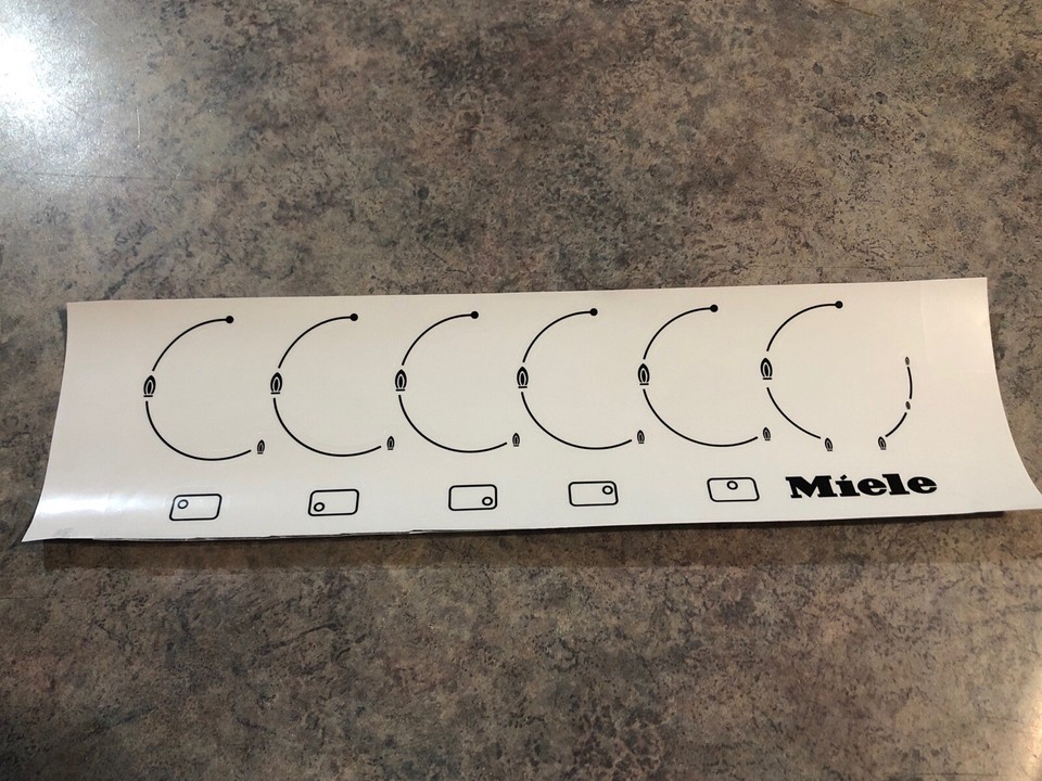 Miele gas cooktop panel print decal stickers Logo.’.. eBay