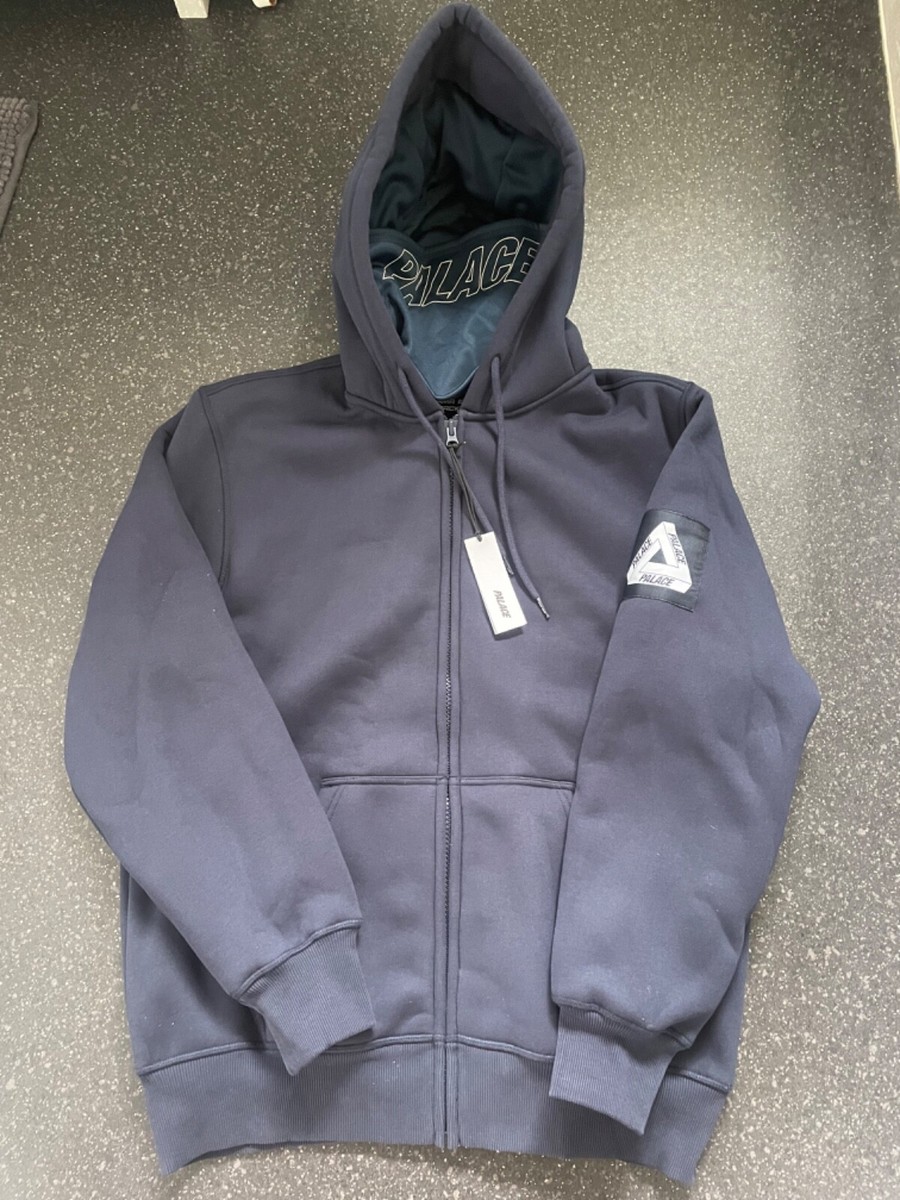 Palace Balaclava Thermal Navy Hoodie ( FW23 ) Size L & new with