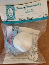 VINTAGE JUNE ZIMONICK STUDIO "TEDDY BEAR" 223 BEADED ORNAMENT KIT NEW