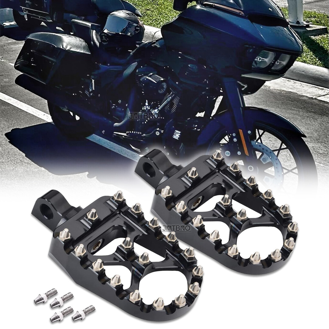 あるとすばる MX Style Fat Footpegs Foot Peg Pedals For Harley Dyna Low