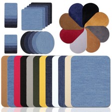 10pcs Fabric Denim Suede Iron-on Patches No Sewing On for Repair Clothing Shirts