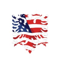 Albanian Eagle American Flag USA Pattern Vinyl Decal Sticker