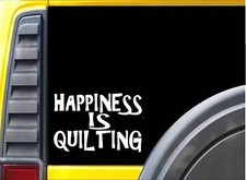 Happiness is Quilting K300 8 inch decal Quilt sticker