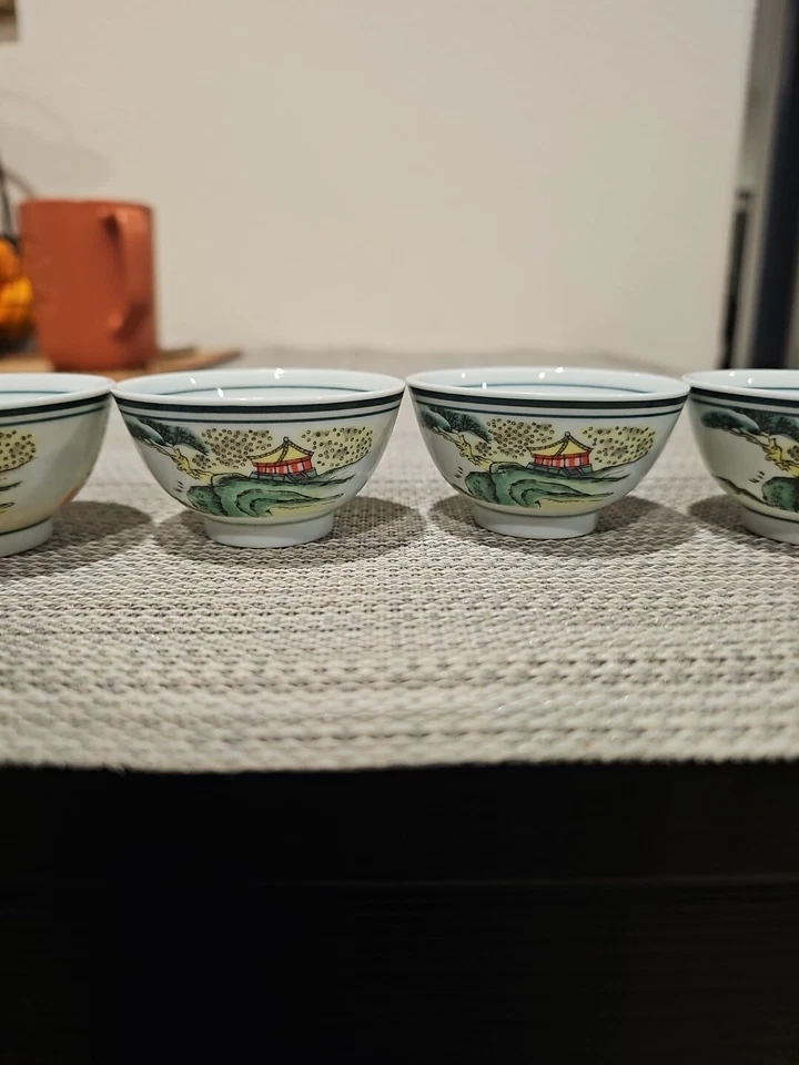 Juego de tazas de té o vino estilo chino (4) Foto 2 de 4