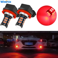2Pcs Brilliant Red H11 H8 LED Fog Light Bulb Car Fog Driving Lamp Conversion Kit