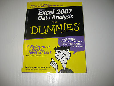 Excel 2007 Data Analysis for Dummies von Stephen L. Nelson (2007, Taschenbuch)