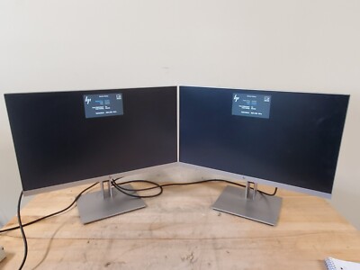 LOT OF 2 HP EliteDisplay E243 Monitors - 1 Has Purple Tint