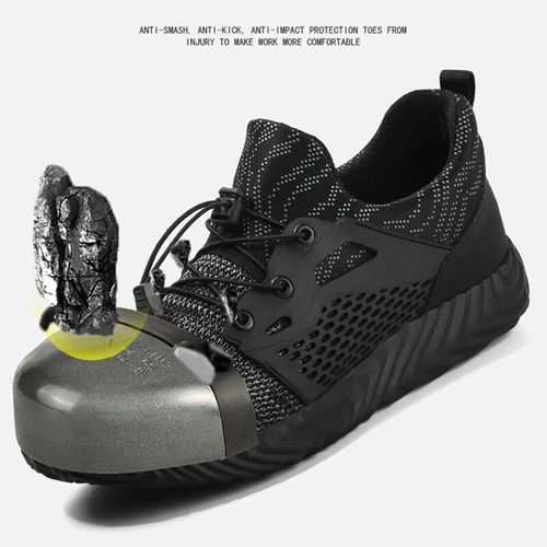 Men's Sneakers Safety Shoes Work Steel Toe Cap Bulletproof Boots Indestructible - Picture 8 of 21
