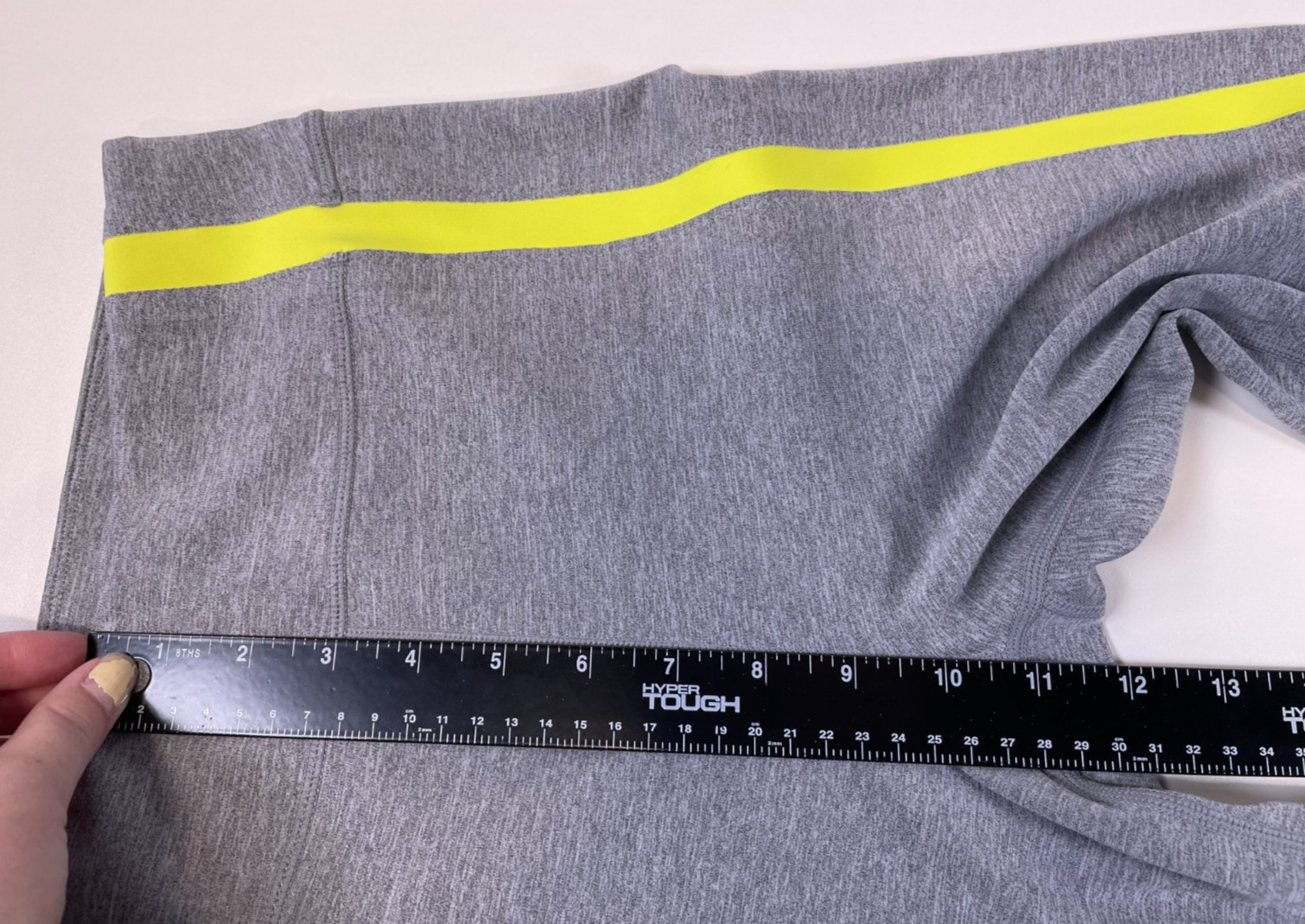 Zyia Gray Neon Tape High Rise Luxe Light N Tight Leggings 6-8 Sportsbra L Set