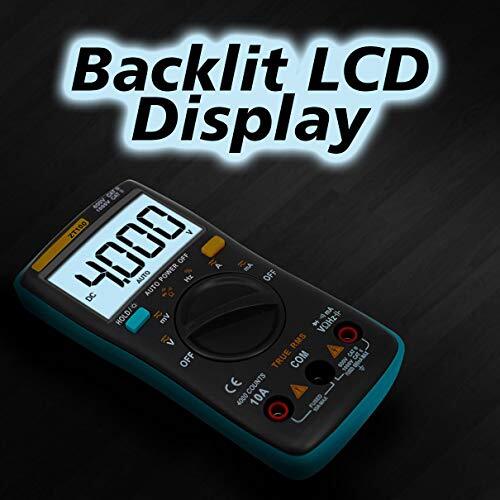 Automatische Reichweite 4.000 Stück Hand-Digital-Multimeter, hintergrundbeleuchtetes LCD, kompakte Größe - Bild 2 von 9