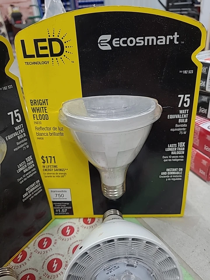 EcoSmart LED 75W 750 Lumen Bright White Flood PAR30 - Image 2 of 2