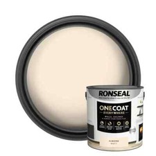 Image of Ronseal One Coat Everywhere Washable Tough Quick Dry Matt Paint 5L, 2.5L