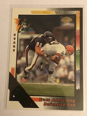 Trace Armstrong Chicago Bears 1992 Wild Card 10 Stripe #140