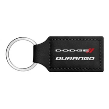Dodge Durango Rectangular Black Leather Key Chain Key-Ring