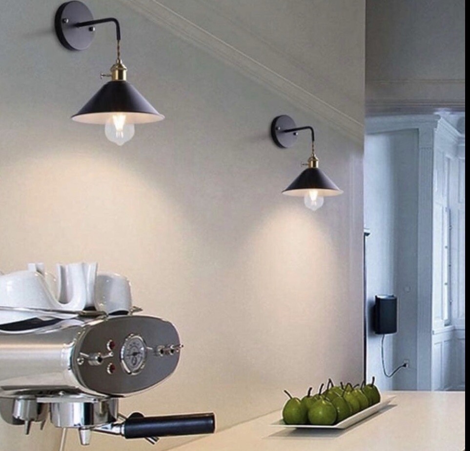 Set of 4 vintage Nordic style metal wall sconces eBay