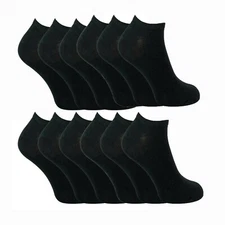 12 Pairs Mens Cushioned sports Trainer Socks work Winter Cotton Rich 6-11 Lot