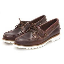 NEW Timberland Women s Flats Noreen Lace-Up Leather Boat Shoes