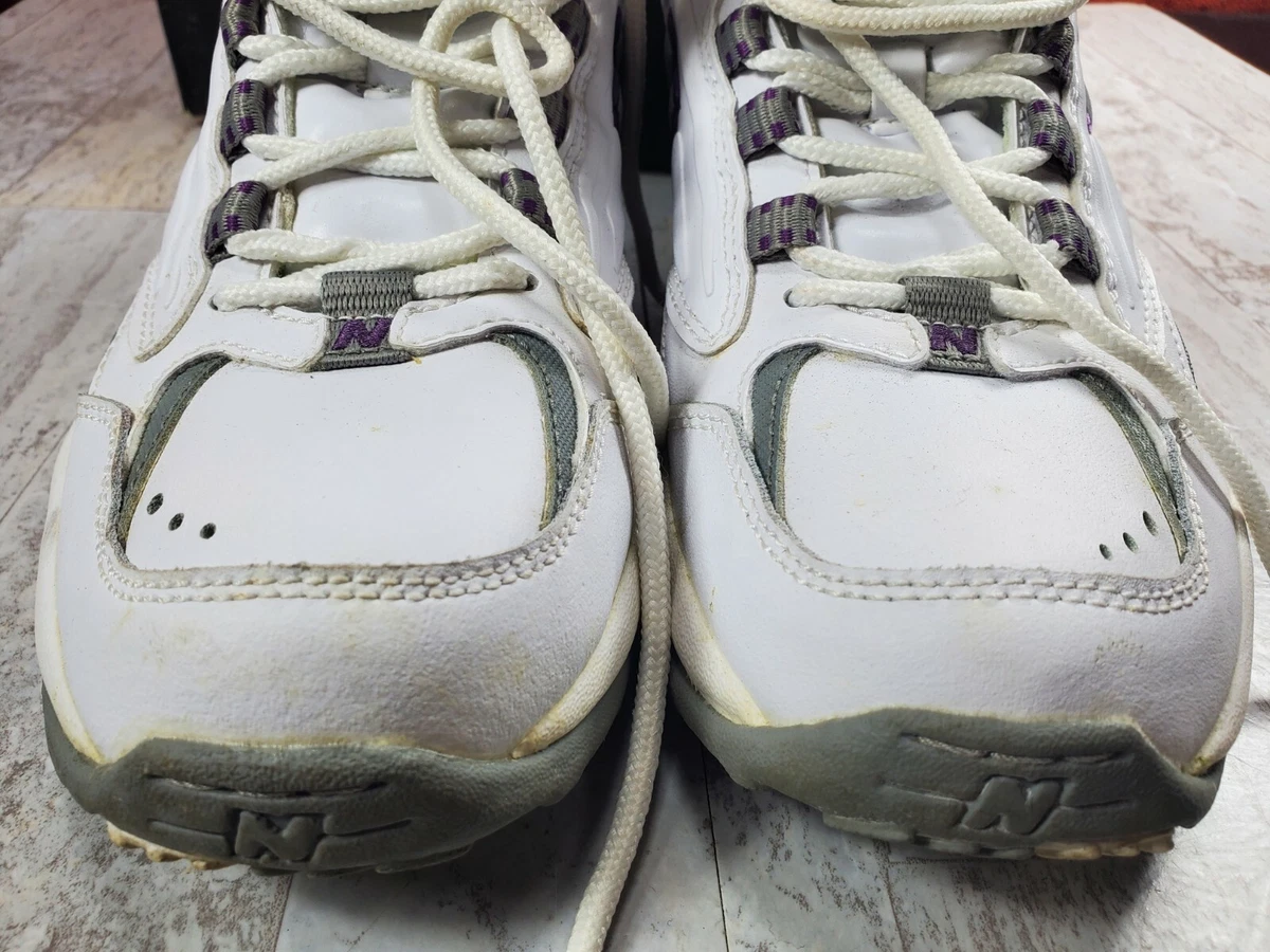 New Balance Womens Shoes White Purple Athletic Sneakers CWX336M 