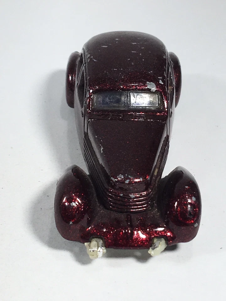 Hot Wheels 1936 '36 Cord Car Metalflake Burgundy Purple 1999 Malaysia HW Loose - Image 3 of 4