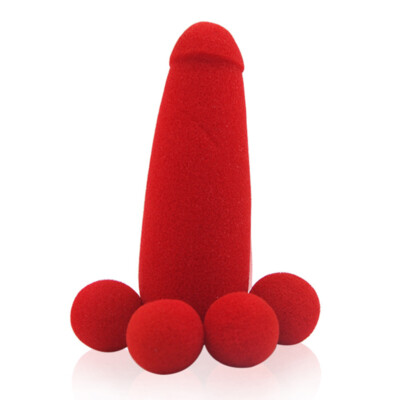 1 Set Small Sponge Brother Magic Tricks 4pcs Red Sponge Balls Funny Gadg-lq