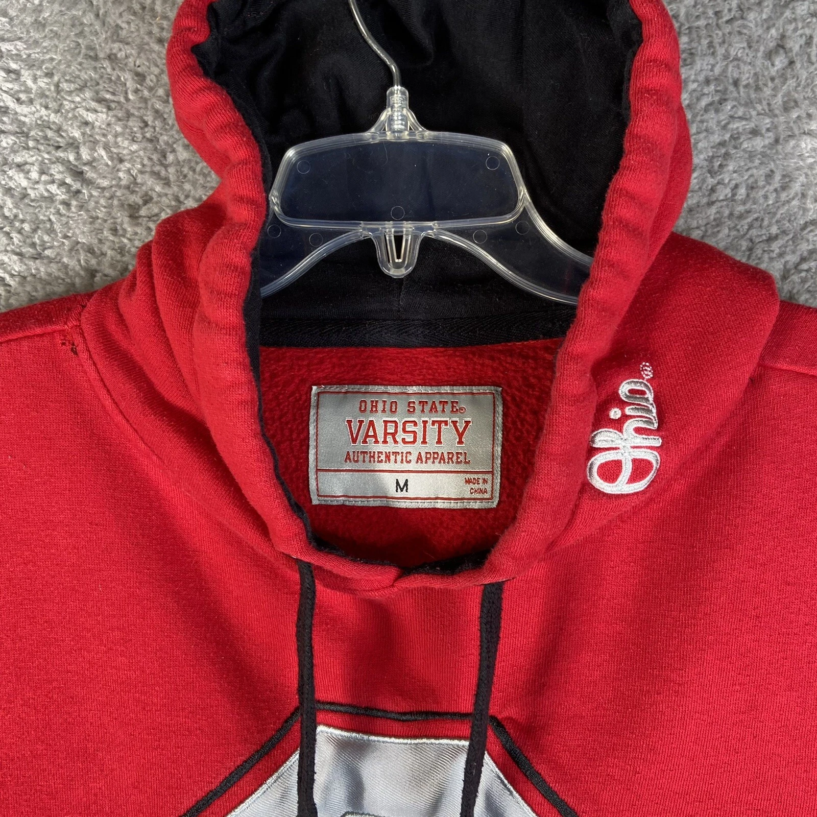 VETEMENTS Felpa con cappuccio The Ohio State University Buckeyes taglia media abbigliamento autentico Varsity