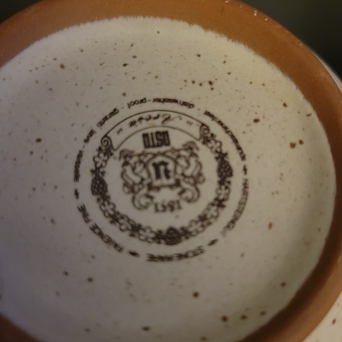 Hartsteingut Deutsches Steingut Gesprenkelte Suppentasse Becher Blumen Blätter 70er 18oz - 2 - Bild 7 von 7