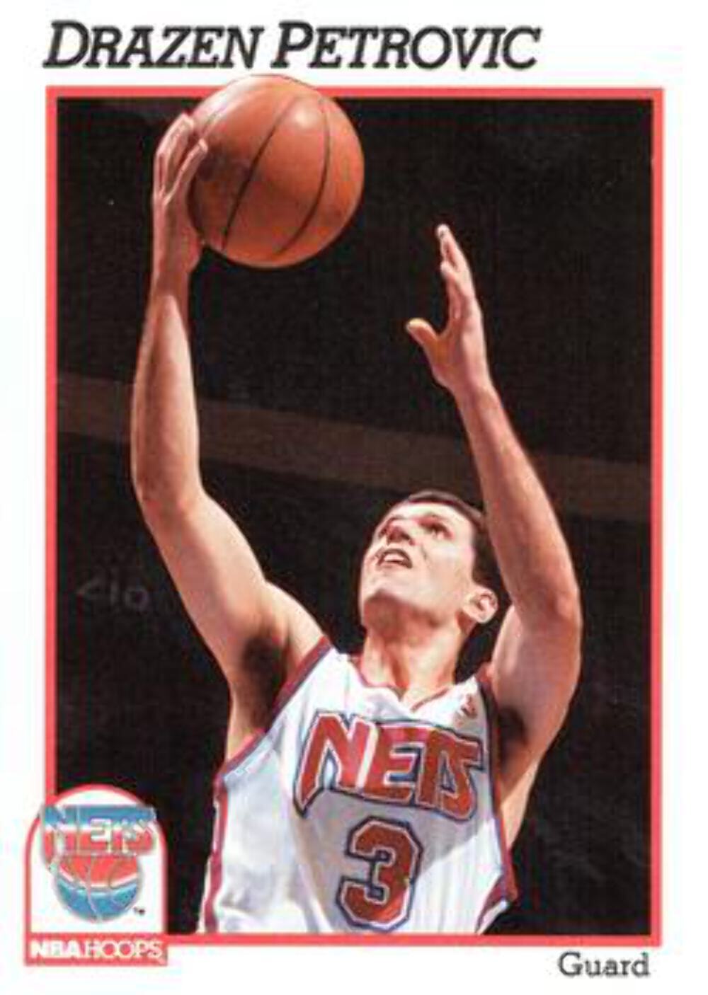 #137 Drazen Petrovic - New Jersey Nets - 1991-92 Hoops Basketball