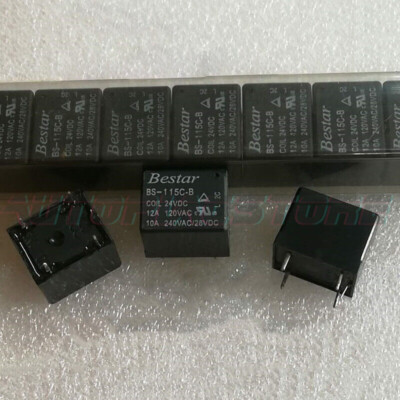 10Pcs BESTAR BS-115C-B 24VDC Power Relay 5Pins 12A 120VAC~