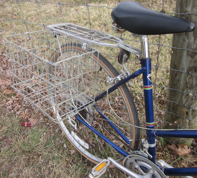 older Schwinn approved bicycle rear rack w/ side folding basket, metal  fold-up | eBay