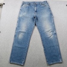 Dickies Carpenter Jeans Mens 36x32 Blue Denim Relaxed Fit Workwear Pants