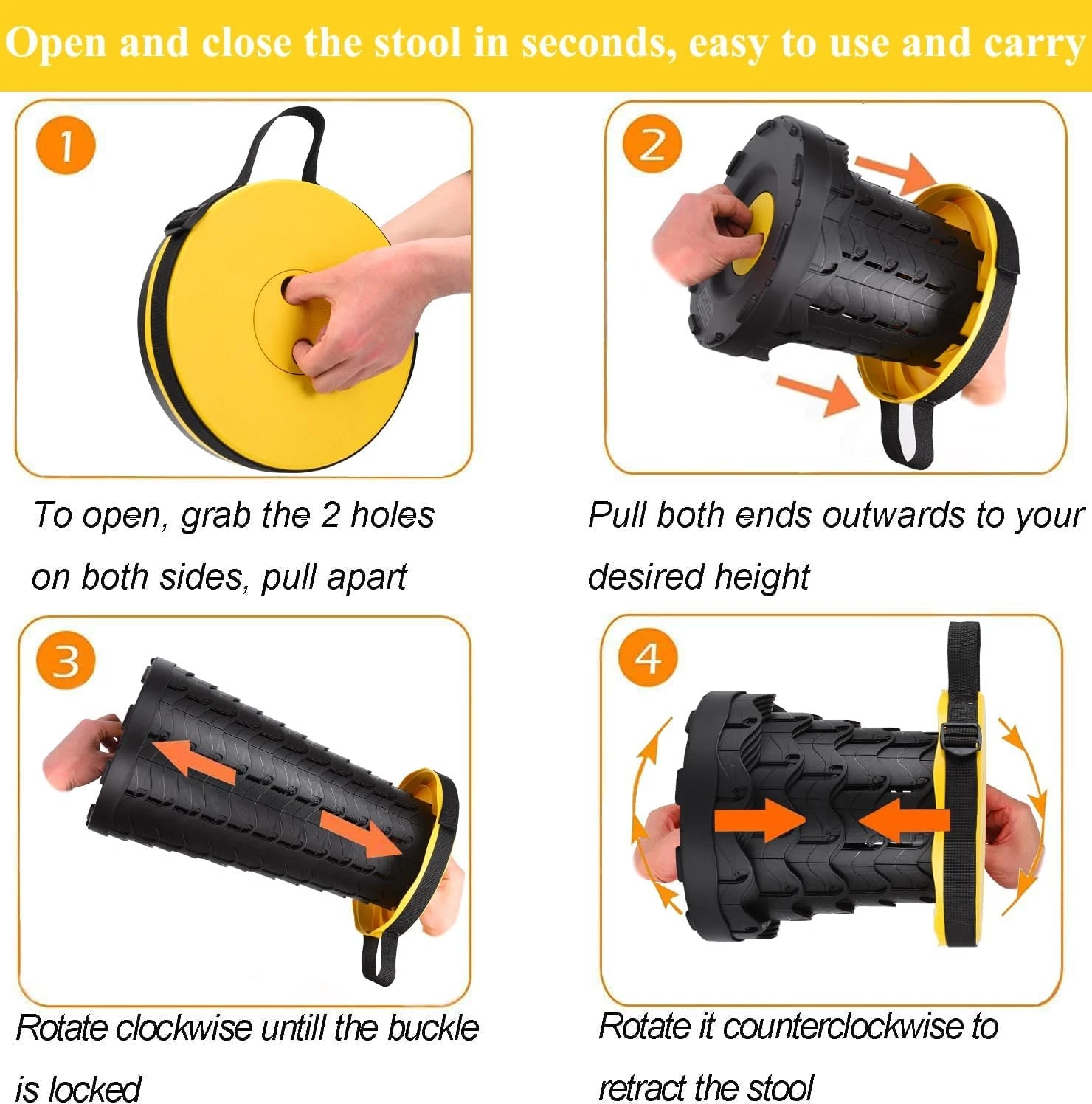 close up of upgraded fish scale structure collapsible stool
