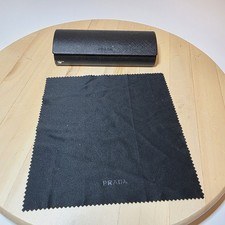 Prada Universal Black Small Hard Case for Eyeglasses with Cleaning Cloth