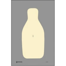 Action Target FBI/DEA Center Mass Q Target, Pack of 100, Manila / Grey, Q-T