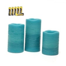 Battery Operated Flameless Led Candles with Timer Function for Turquoise