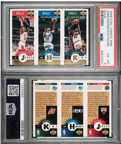 Michael Jordan/Hardaway/Kemp PSA 6 EX/MT - 1996 Collector’s Choice Gold Cards