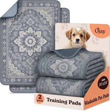 Super Absorbent Washable Pee Pads for Dogs 2-Pack Reusable Puppy Training Pa