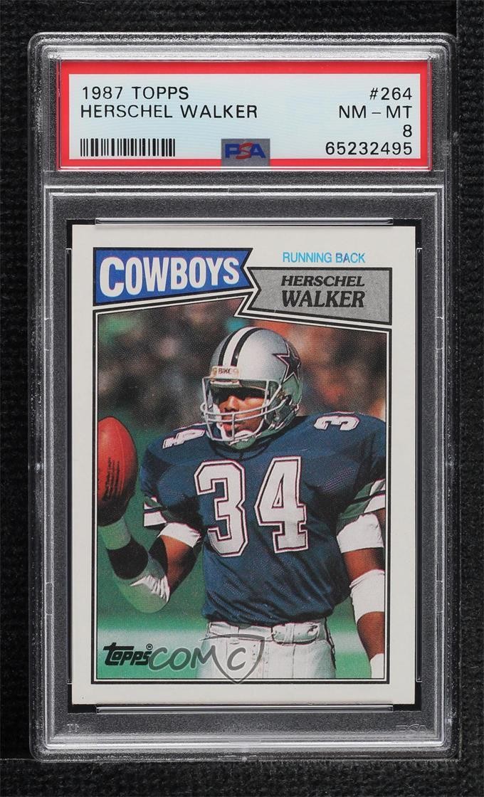 1987 Topps Herschel Walker (Running Back in Light Blue) #264 PSA 8 1il3